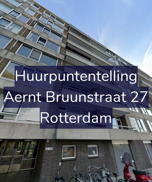 Foto gevel Huurpuntentelling voor Aernt Bruunstraat 27, Rotterdam