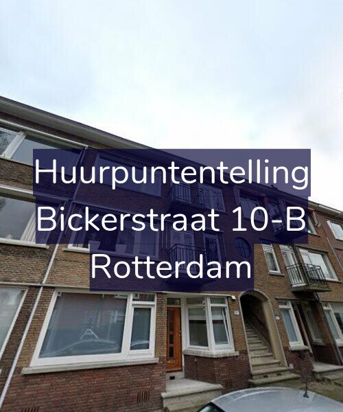 Foto gevel Huurpuntentelling voor Bickerstraat 10-B, Rotterdam