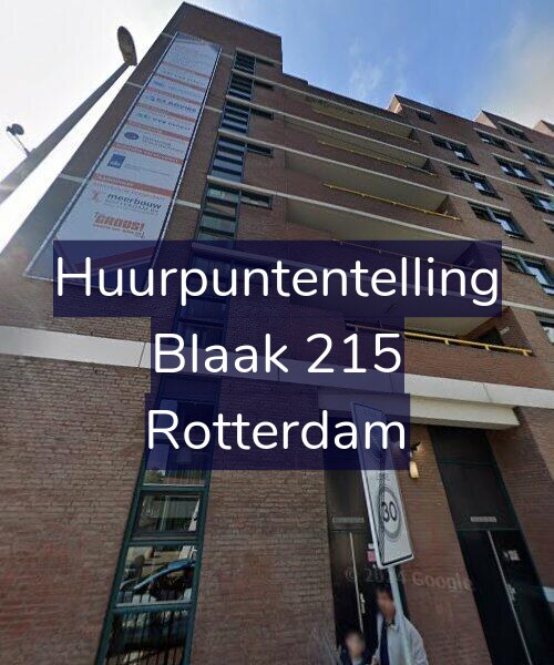 Foto gevel Huurpuntentelling voor Blaak 215, Rotterdam