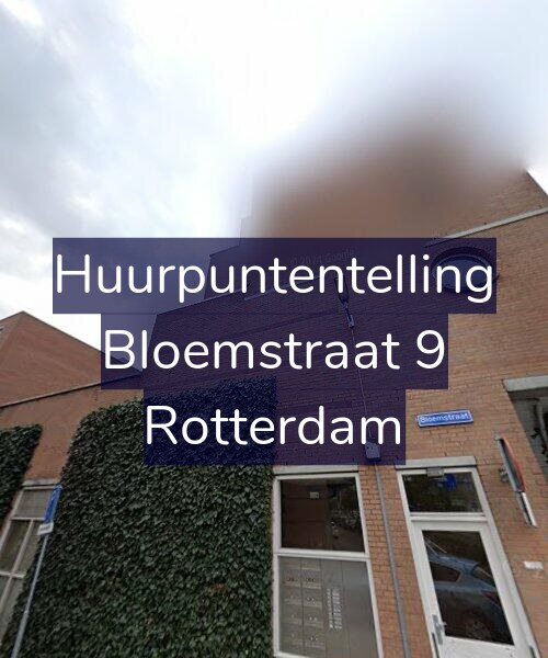 Foto gevel Huurpuntentelling voor Bloemstraat 9, Rotterdam
