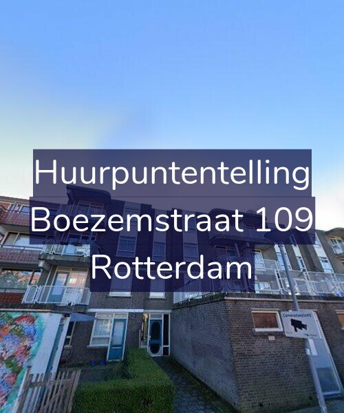 Foto gevel Huurpuntentelling voor Boezemstraat 109, Rotterdam