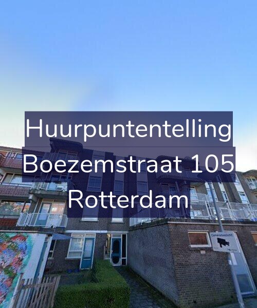 Foto gevel Huurpuntentelling voor Boezemstraat 105, Rotterdam