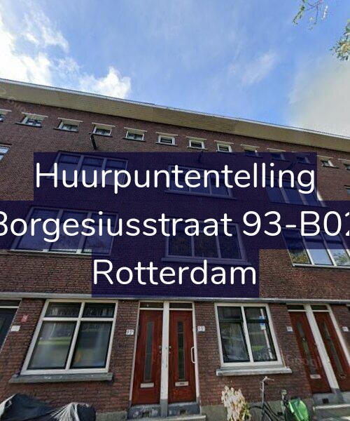 Foto gevel Huurpuntentelling voor Borgesiusstraat 93-B02, Rotterdam