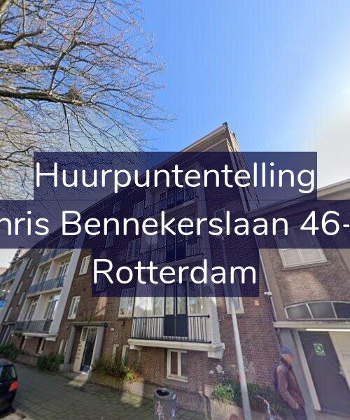 Foto gevel Huurpuntentelling voor Chris Bennekerslaan 46-A, Rotterdam