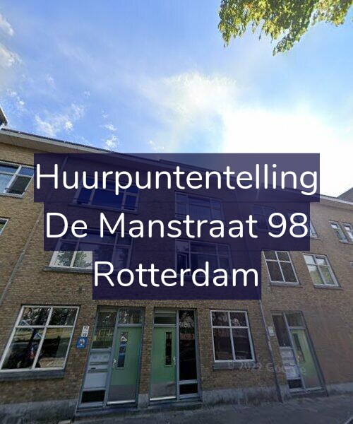 Foto gevel Huurpuntentelling voor De Manstraat 98, Rotterdam