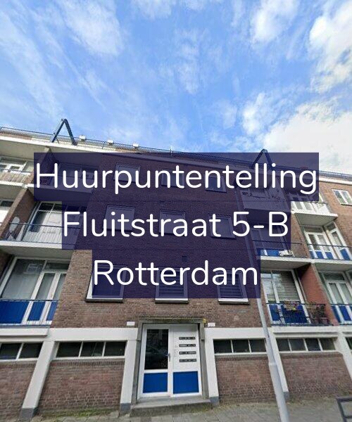 Foto gevel Huurpuntentelling voor Fluitstraat 5-B, Rotterdam