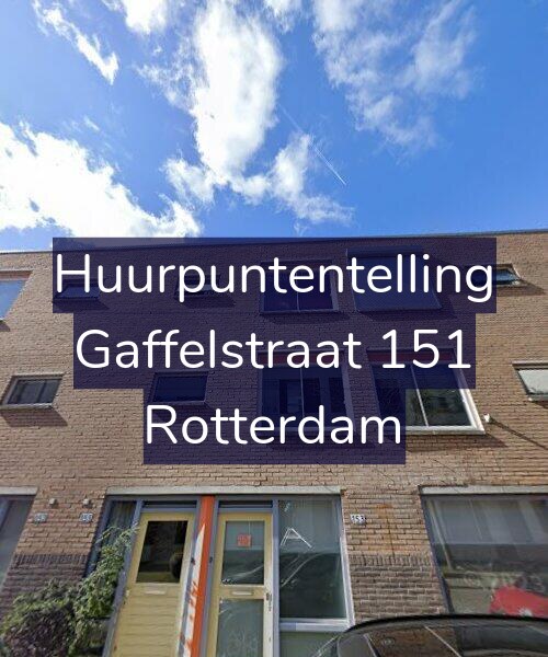 Foto gevel Huurpuntentelling voor Gaffelstraat 151, Rotterdam