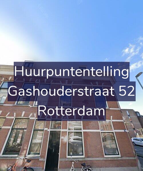 Foto gevel Huurpuntentelling voor Gashouderstraat 52, Rotterdam
