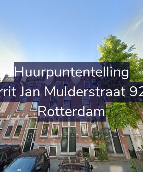 Foto gevel Huurpuntentelling voor Gerrit Jan Mulderstraat 92-A, Rotterdam