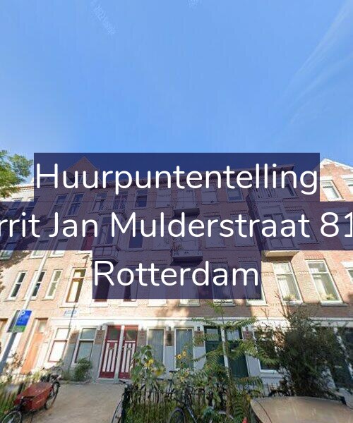 Foto gevel Huurpuntentelling voor Gerrit Jan Mulderstraat 81-A, Rotterdam
