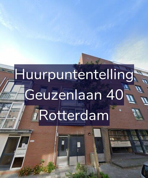 Foto gevel Huurpuntentelling voor Geuzenlaan 40, Rotterdam