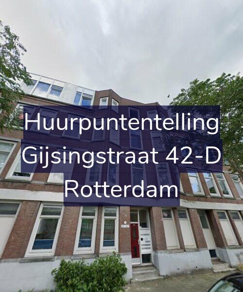 Foto gevel Huurpuntentelling voor Gijsingstraat 42-D, Rotterdam