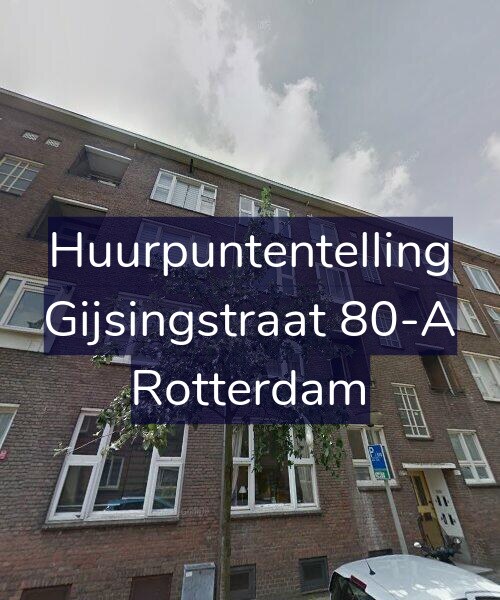 Foto gevel Huurpuntentelling voor Gijsingstraat 80-A, Rotterdam