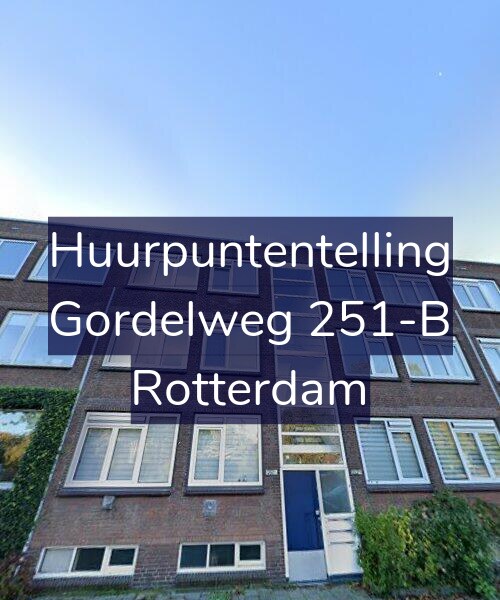 Foto gevel Huurpuntentelling voor Gordelweg 251-B, Rotterdam