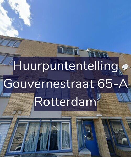 Foto gevel Huurpuntentelling voor Gouvernestraat 65-A, Rotterdam
