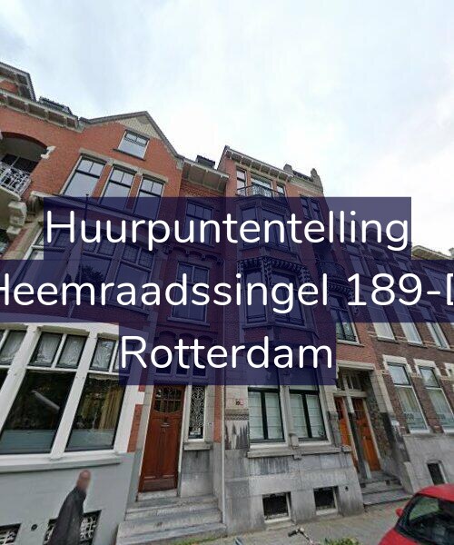 Foto gevel Huurpuntentelling voor Heemraadssingel 189-D, Rotterdam