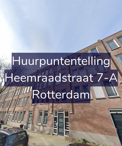 Foto gevel Huurpuntentelling voor Heemraadstraat 7-A, Rotterdam