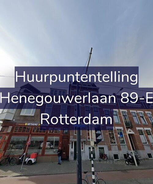 Foto gevel Huurpuntentelling voor Henegouwerlaan 89-E, Rotterdam