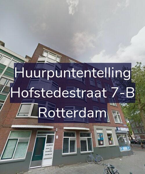 Foto gevel Huurpuntentelling voor Hofstedestraat 7-B, Rotterdam