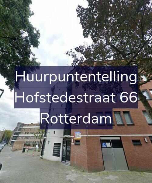 Foto gevel Huurpuntentelling voor Hofstedestraat 66, Rotterdam