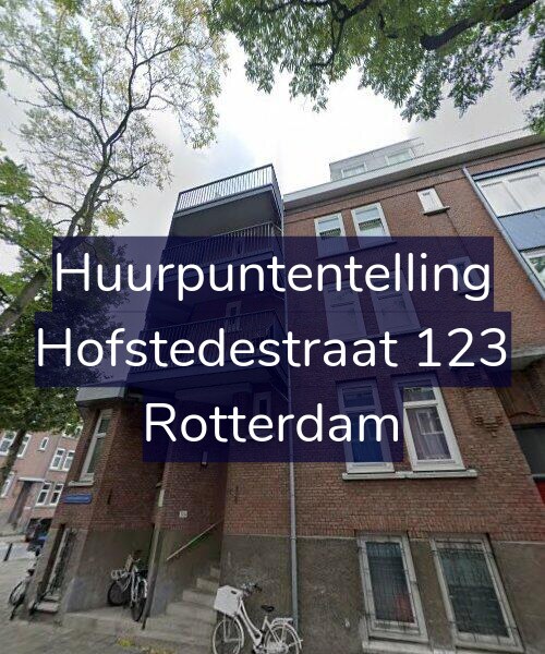 Foto gevel Huurpuntentelling voor Hofstedestraat 123, Rotterdam