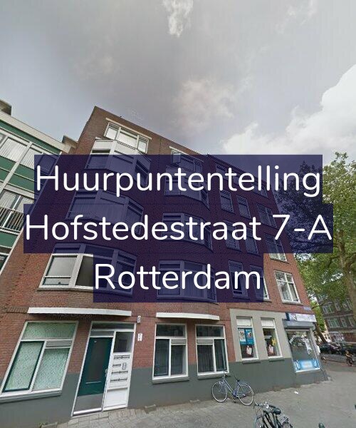 Foto gevel Huurpuntentelling voor Hofstedestraat 7-A, Rotterdam