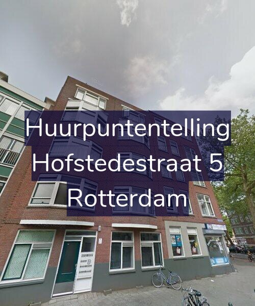 Foto gevel Huurpuntentelling voor Hofstedestraat 5, Rotterdam