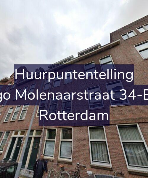 Foto gevel Huurpuntentelling voor Hugo Molenaarstraat 34-BBG, Rotterdam