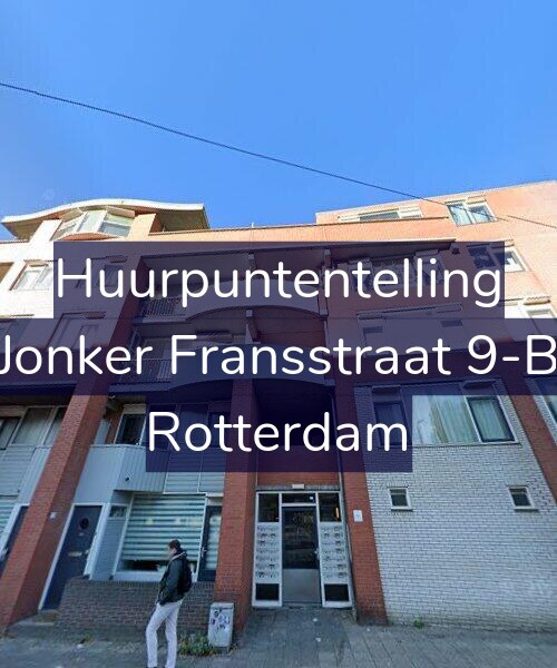 Foto gevel Huurpuntentelling voor Jonker Fransstraat 9-B, Rotterdam
