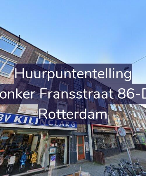 Foto gevel Huurpuntentelling voor Jonker Fransstraat 86-D, Rotterdam