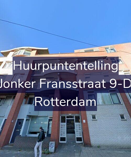 Foto gevel Huurpuntentelling voor Jonker Fransstraat 9-D, Rotterdam