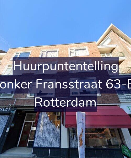 Foto gevel Huurpuntentelling voor Jonker Fransstraat 63-B, Rotterdam