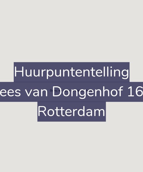 Foto gevel Huurpuntentelling voor Kees van Dongenhof 162, Rotterdam