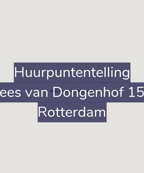 Foto gevel Huurpuntentelling voor Kees van Dongenhof 154, Rotterdam