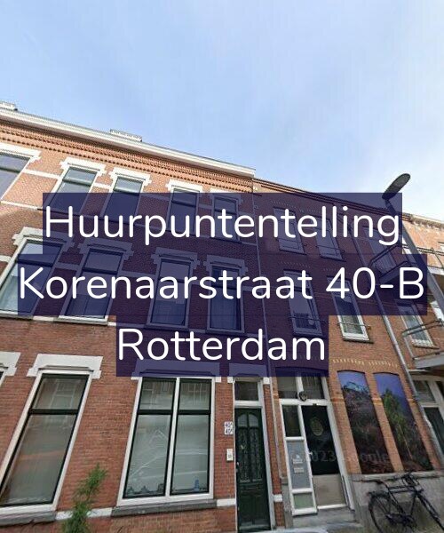 Foto gevel Huurpuntentelling voor Korenaarstraat 40-B, Rotterdam