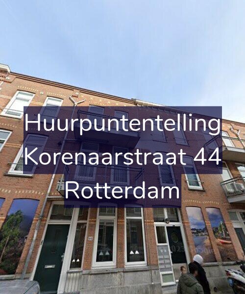 Foto gevel Huurpuntentelling voor Korenaarstraat 44, Rotterdam