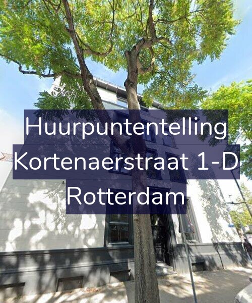 Foto gevel Huurpuntentelling voor Kortenaerstraat 1-D, Rotterdam