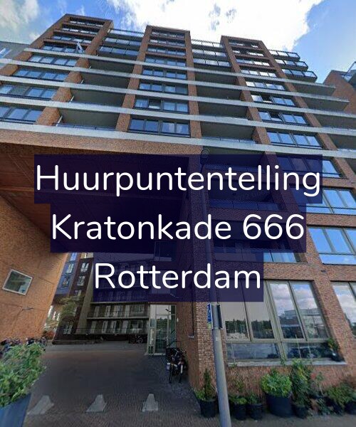 Foto gevel Huurpuntentelling voor Kratonkade 666, Rotterdam