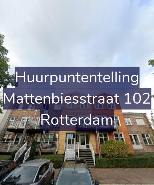 Foto gevel Huurpuntentelling voor Mattenbiesstraat 102, Rotterdam