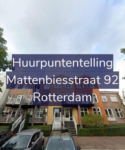 Foto gevel Huurpuntentelling voor Mattenbiesstraat 92, Rotterdam