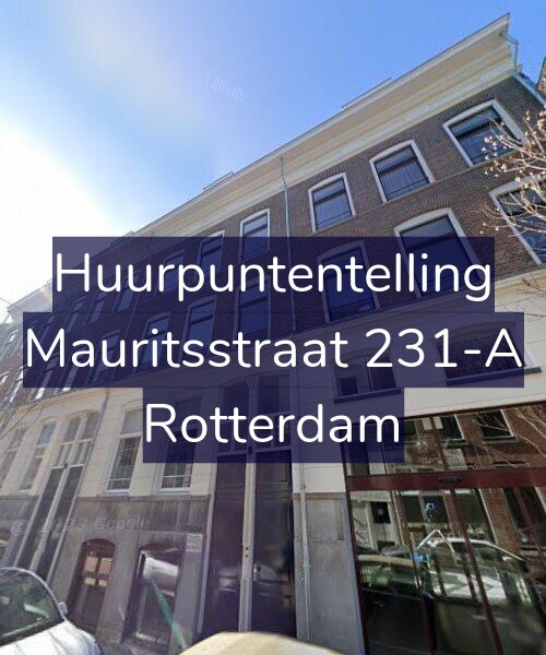 Foto gevel Huurpuntentelling voor Mauritsstraat 231-A, Rotterdam
