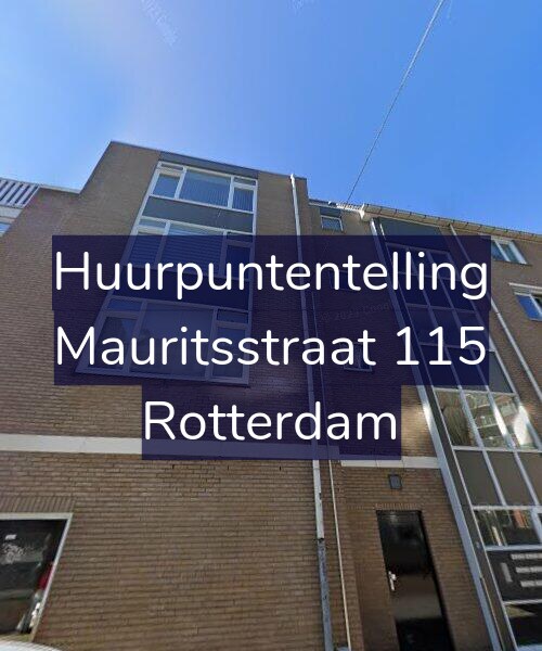 Foto gevel Huurpuntentelling voor Mauritsstraat 115, Rotterdam