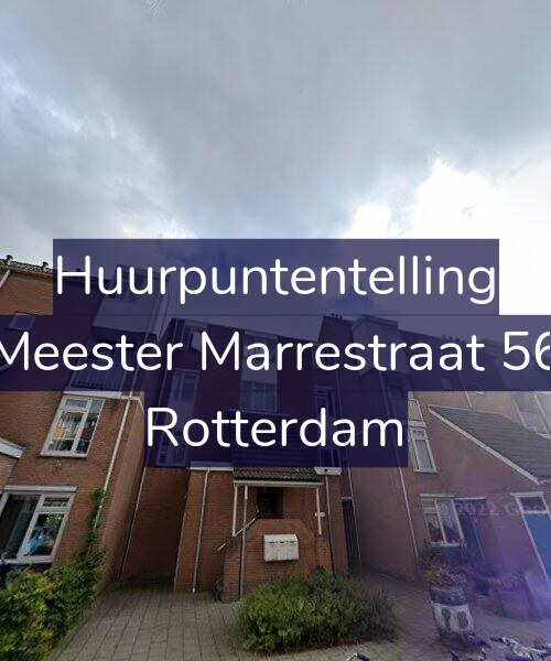 Foto gevel Huurpuntentelling voor Meester Marrestraat 56, Rotterdam