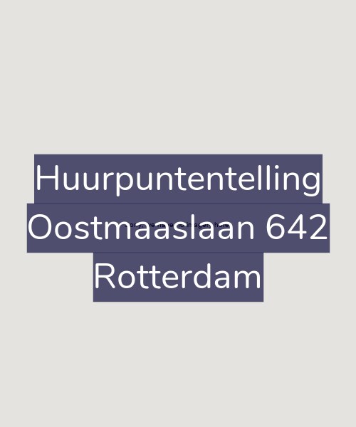 Foto gevel Huurpuntentelling voor Oostmaaslaan 642, Rotterdam