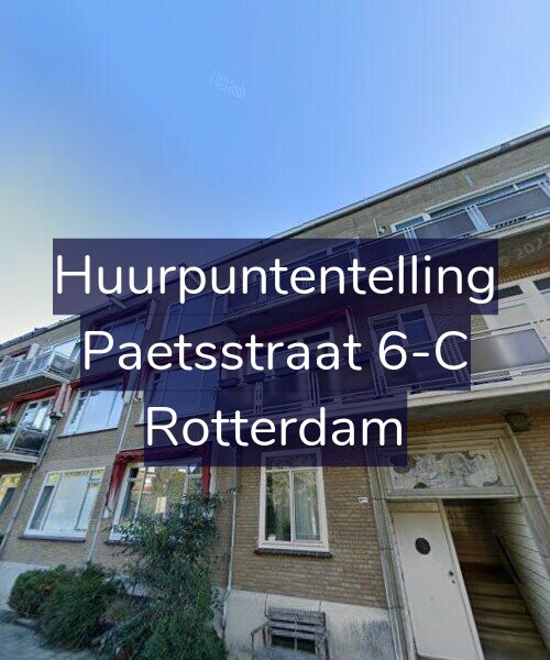 Foto gevel Huurpuntentelling voor Paetsstraat 6-C, Rotterdam