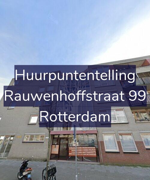 Foto gevel Huurpuntentelling voor Rauwenhoffstraat 99, Rotterdam