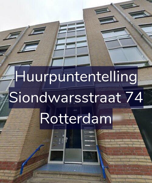 Foto gevel Huurpuntentelling voor Siondwarsstraat 74, Rotterdam