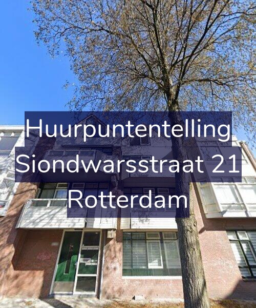 Foto gevel Huurpuntentelling voor Siondwarsstraat 21, Rotterdam