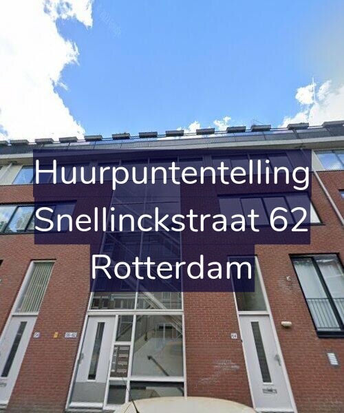 Foto gevel Huurpuntentelling voor Snellinckstraat 62, Rotterdam