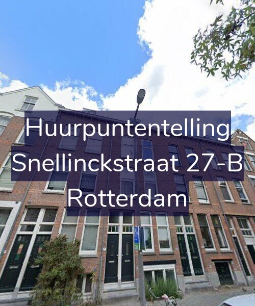 Foto gevel Huurpuntentelling voor Snellinckstraat 27-B, Rotterdam